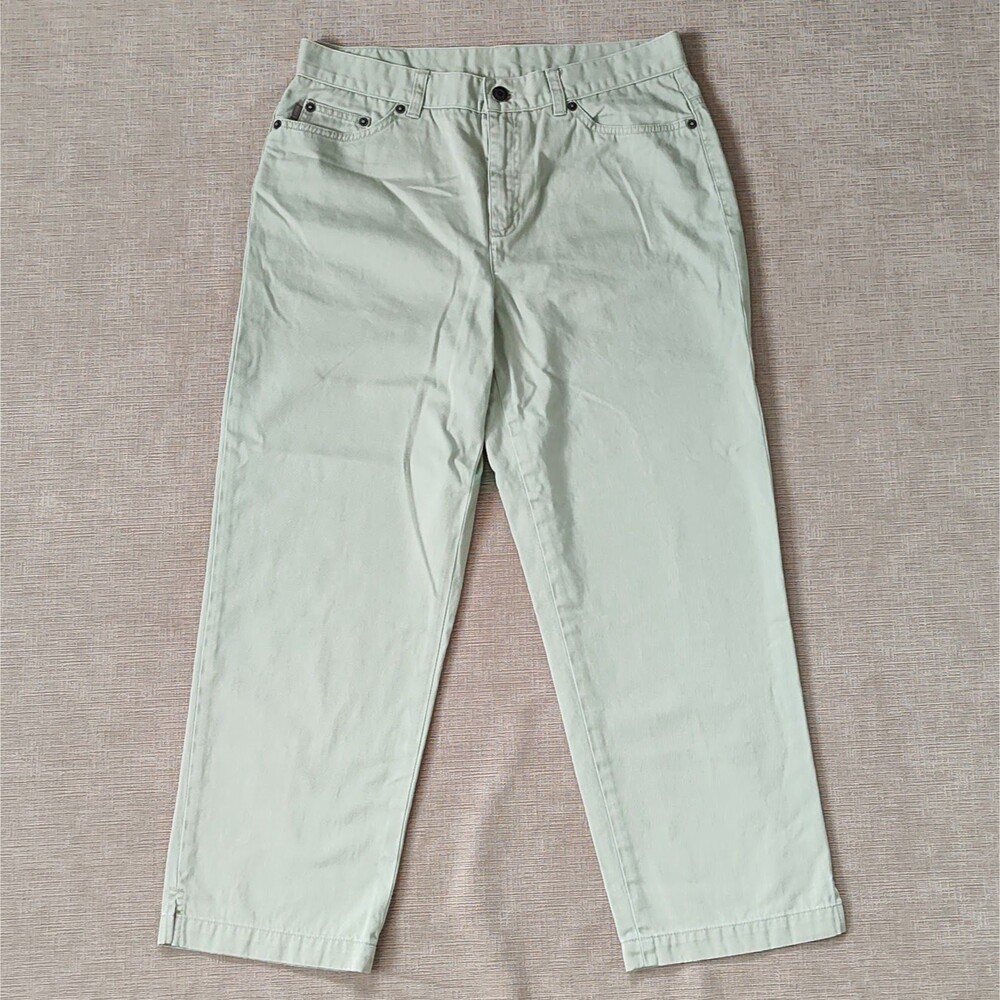 Ralph Lauren Jeans Co Khaki Tan 100% Cotton Capri Pants Summer Vacation 8 Petite